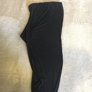 Black asymmetrical maxi skirt